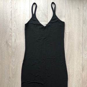 Wilfred Free Black V Neck Strap Midi Dress